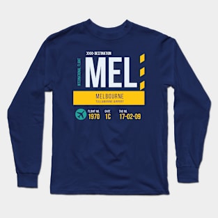 Melbourne Tullamarine Airport Stylish Luggage Tag (MEL) Long Sleeve T-Shirt